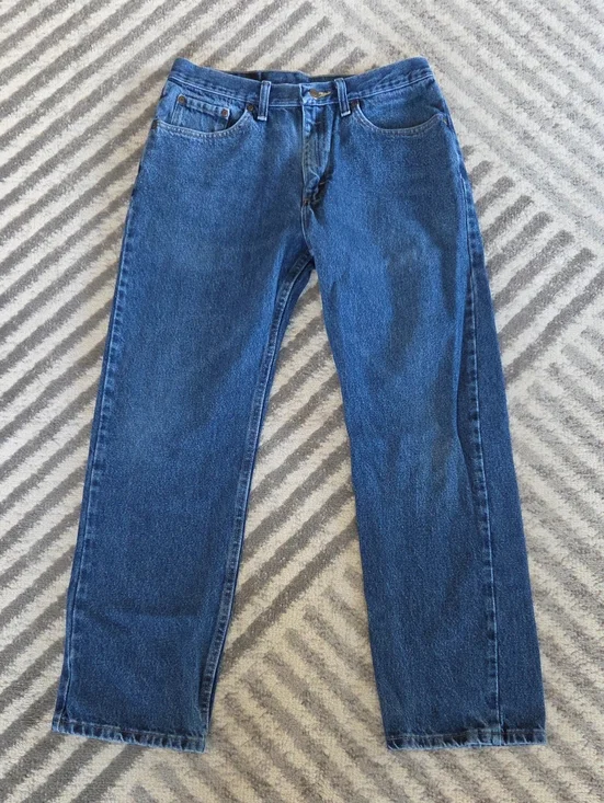 Men's Wrangler Straight-Leg Blue Denim Jeans Size 33x30