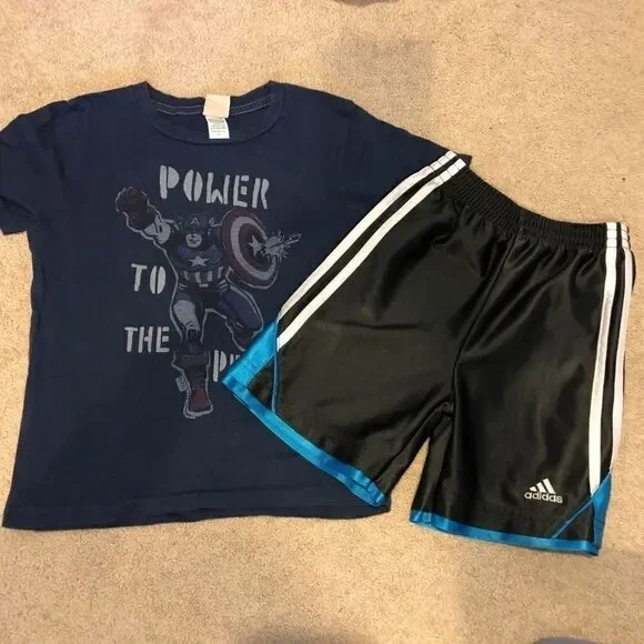 Junkfood T-Shirt and Adidas Shorts