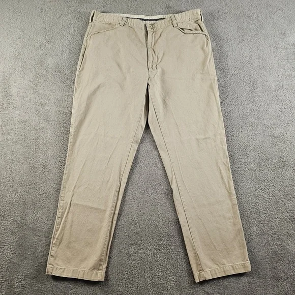 Vintage Polo Ralph Lauren Chino Pants Mens 40x32 Tan Khaki Made in USA Cotton