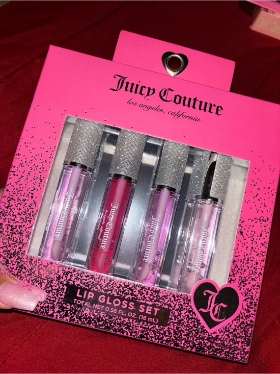 Juicy Couture Lip Gloss Set in Pink and Plum Sheens