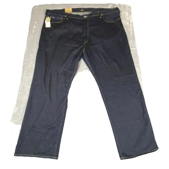 Polo Ralph Lauren Jeans 50/30 Hampton Relaxed Straight Dark Wash Denim New Tags‎