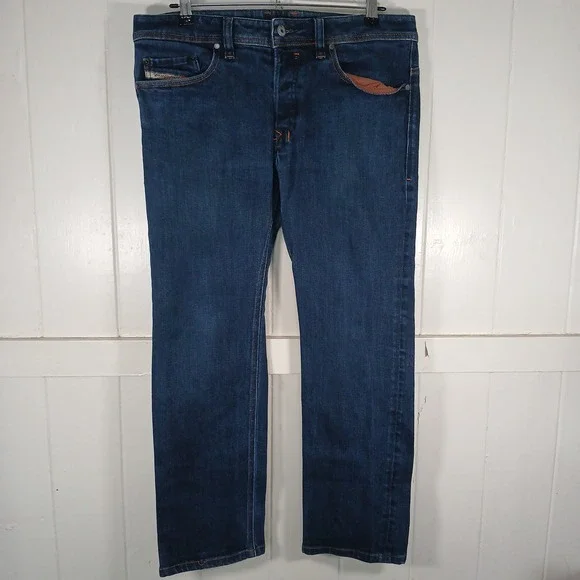 Diesel Safado Jeans Mens 33x30 Blue Regular Slim Straight Stretch Wash 0604B