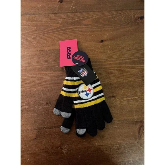 Pittsburgh Steelers NFL Foco Texting Tips Gloves NWT