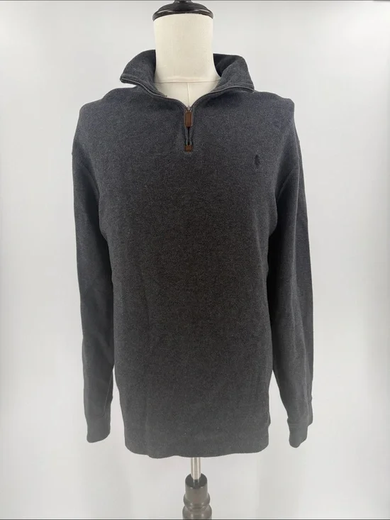 Charcoal Half-Zip Men’s Sweater