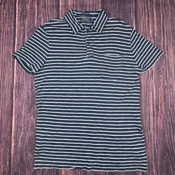 Polo Ralph Lauren Striped Polo Small Cotton Nautical Preppy Short Sleeve Shirt