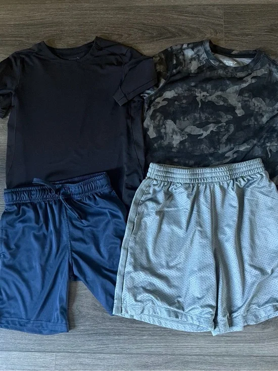 Boys Nike Old Navy Activewear 4pc Tee & Shorts Set - Sz 8/10