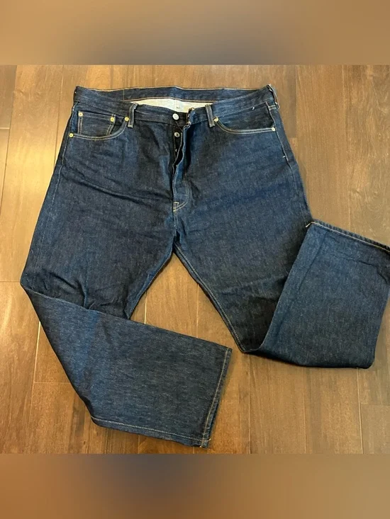 Men's Dark Blue Straight-Leg Jeans