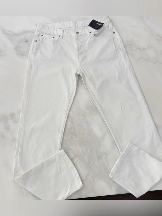Buck Mason Men’s Ford Standard Fit Denim Jean Size 33x34 White New