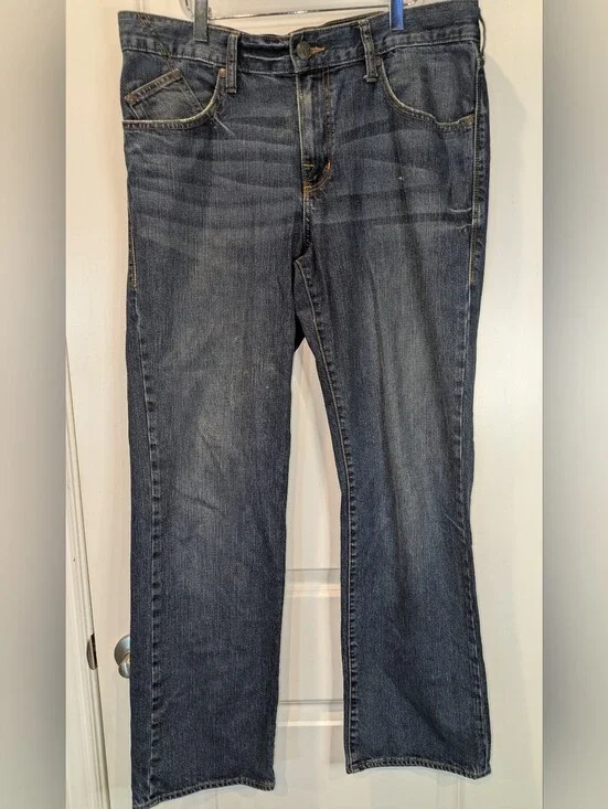Rock & Republic Men's Bootcut Jeans 36x32 Medium Wash Denim Classic Fit