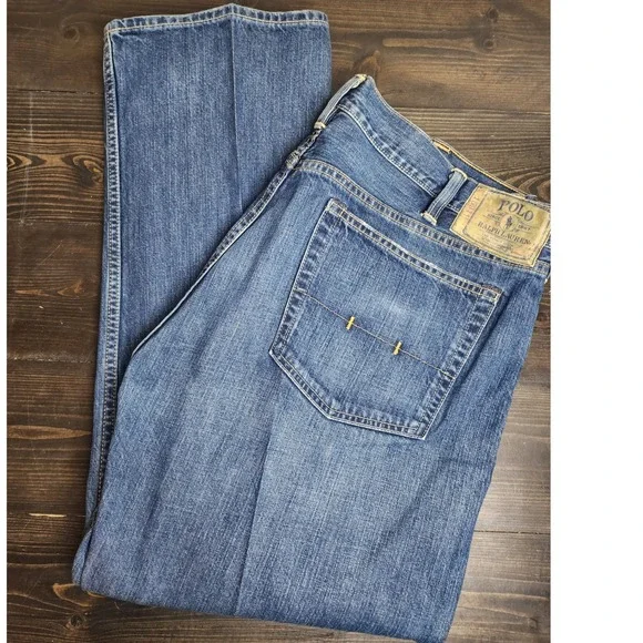 Vintage Polo Ralph Lauren Men's Blue Jeans Classic Fit 867 38x34  Rare‎