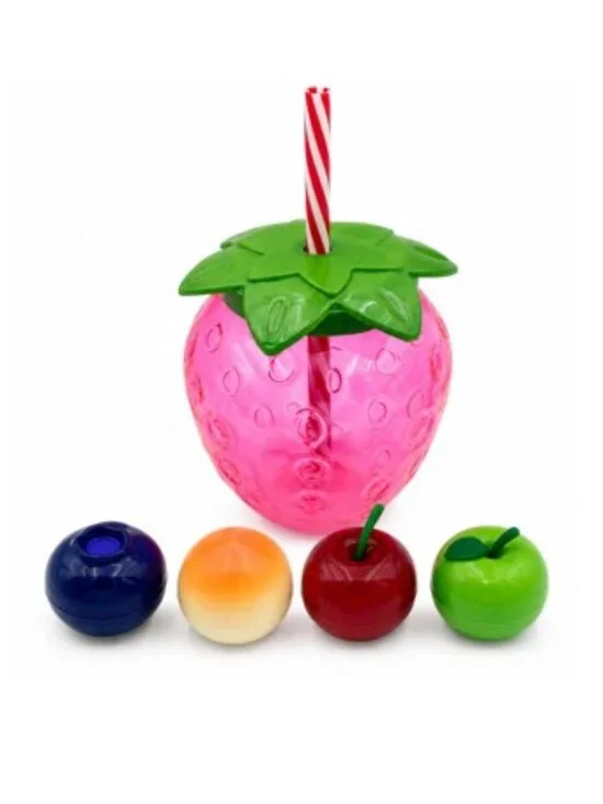 Strawberry Tumbler & 4 Lip Balms