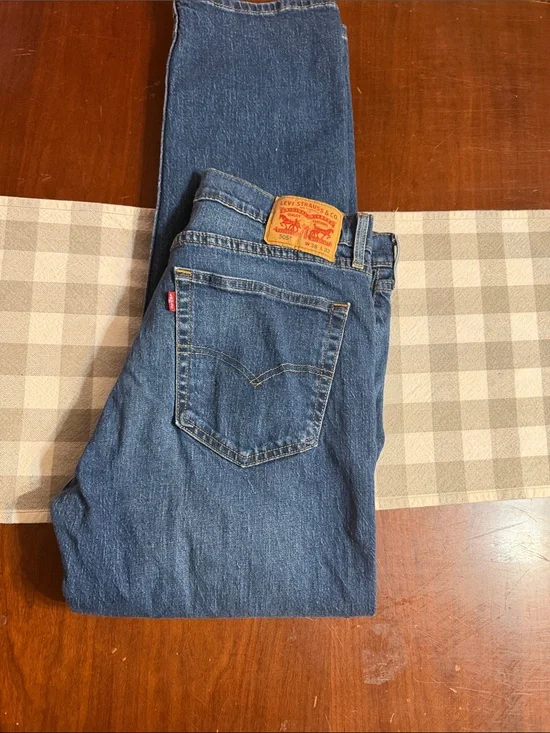 Levi's 505 Straight Leg Jeans Mens W36 L32 Medium Wash Regular Fit