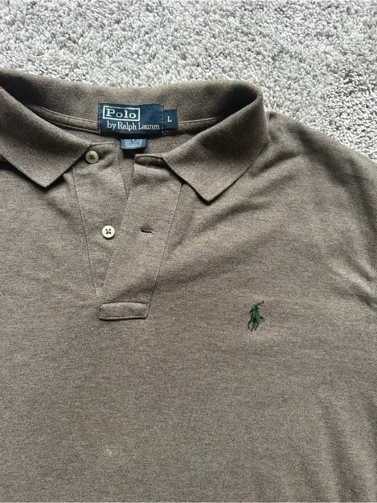 Polo by Ralph Lauren Olive/Brown Short-Sleeve Polo