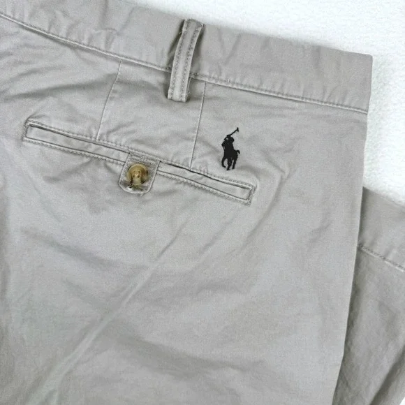Polo Ralph Lauren Chino Pants Mens 44x32 Gray Stretch Classic Fit Cotton Twill