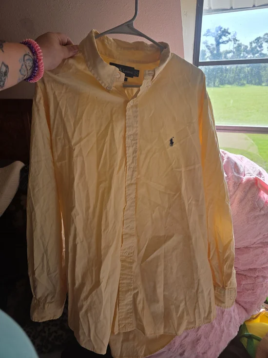Polo by Ralph Lauren Yellow Button-Down Long Sleeve Shirt