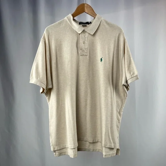 Polo Ralph Lauren Short Sleeve Polo‎ Shirt in Cream Size Extra Extra Large