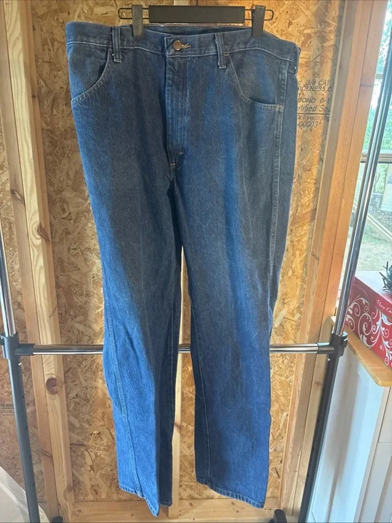 Rustler Classic Men's Blue Denim Jeans 38x34