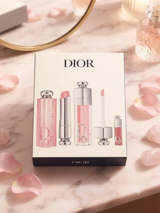 Dior Lip Glow Gift Set — Soft Pink Trio