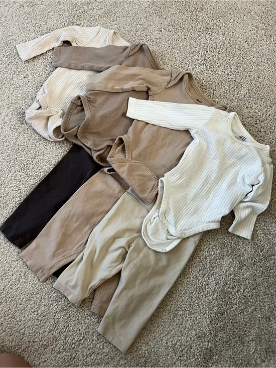 Set of H&M Neutral Bodysuits and Panta