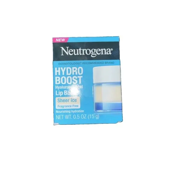 Neutrogena Hydro Boost Hyaluronic Acid Lip Balm SHEER ICE New In Box 0.5 Oz