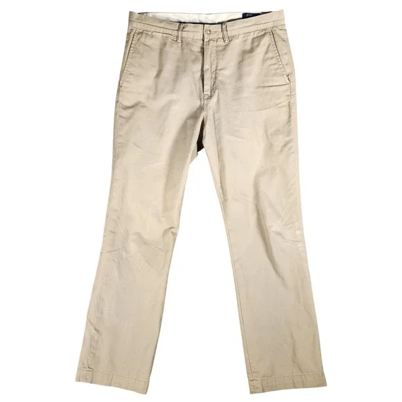 Polo Ralph Lauren Chino Pants Mens 34/32 Tan Excellent‎ Classic Fit Cotton Twill