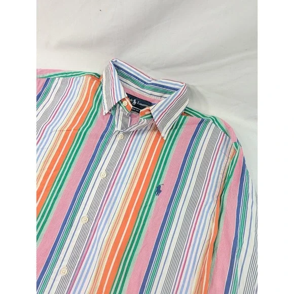 Polo Ralph Lauren Classic Fit Multi Color Shirt Mens Large Long Sleeve Button Up