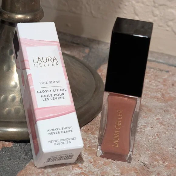 Laura Geller Fine Shine Glossy Lip Oil – Mauve Along NWT
