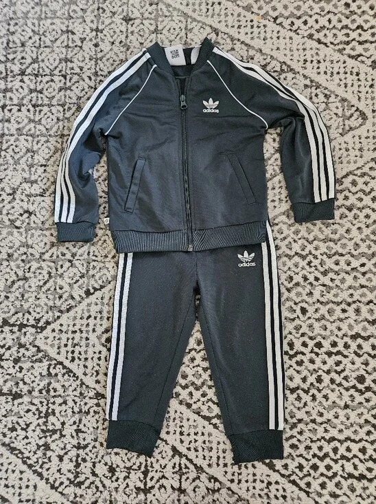 Adidas Forest Green Track Suit Size 2T
