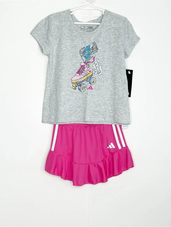 Adidas Girls 2 Piece Set Size 5