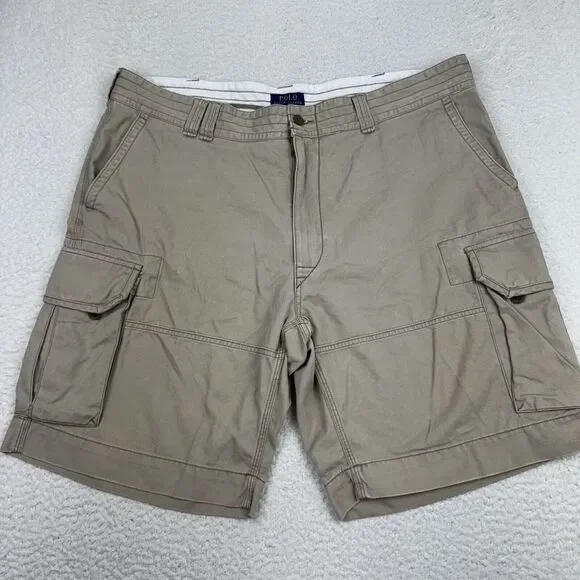 Polo‎ Ralph Lauren Shorts Mens 42 Beige Khaki Classic Chino Cargo Preppy 10