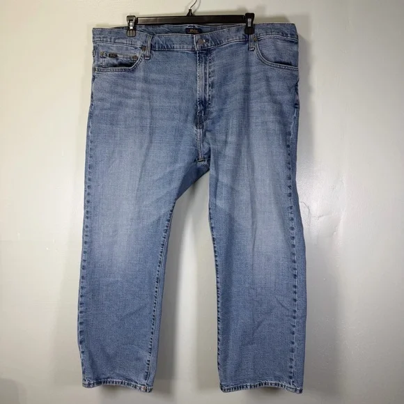 Polo Ralph Lauren Med Blue Hampton Relaxed Straight Men's Jeans‎ 46x30