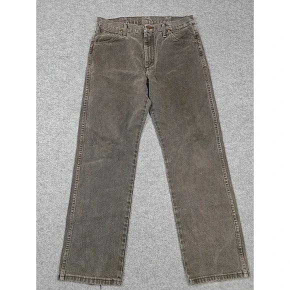 Vintage Wrangler 13MWZKL Jeans Mens 32x30 Brown Cowboy Cut Bootcut Denim Pants
