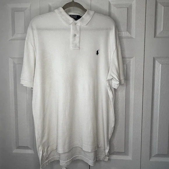 Polo Ralph Lauren Mens Tennis Golf Polo Shirt Size XL Pullover‎ White Small Pony