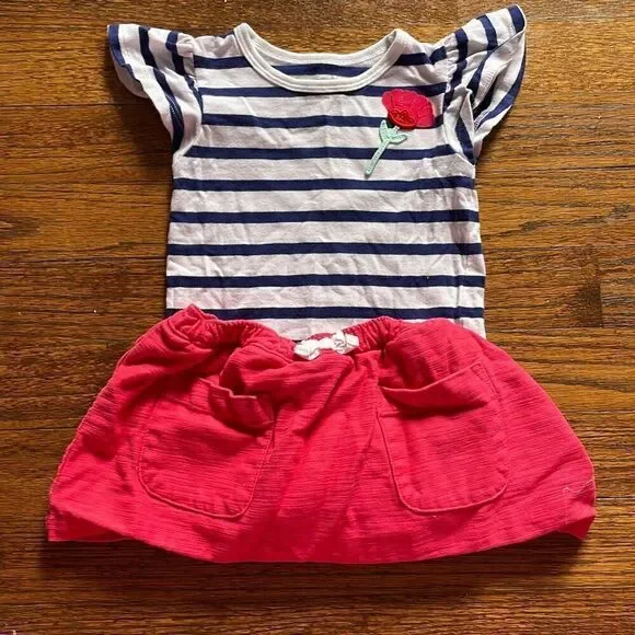 Carter’s 12m Girl’s Striped Top and Skort Set