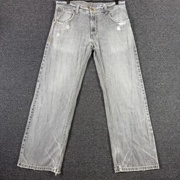 Vintage Levis SilverTab Loose Fit Jeans Men 34x30 Gray Distressed Y2K Baggy Wide