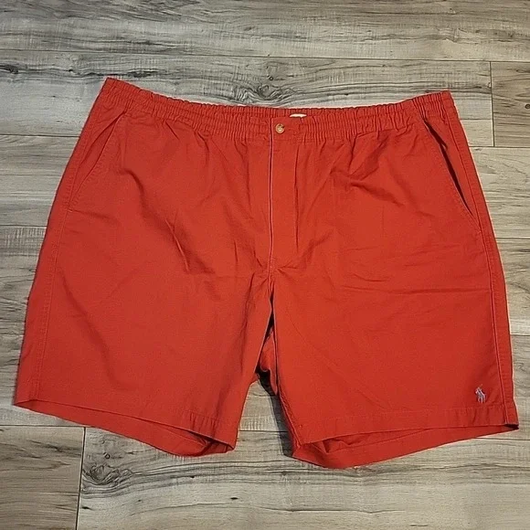 Polo‎ Ralph Lauren Stretch Classic Fit Shorts Mens Red 4XB Big &Tall Prepster