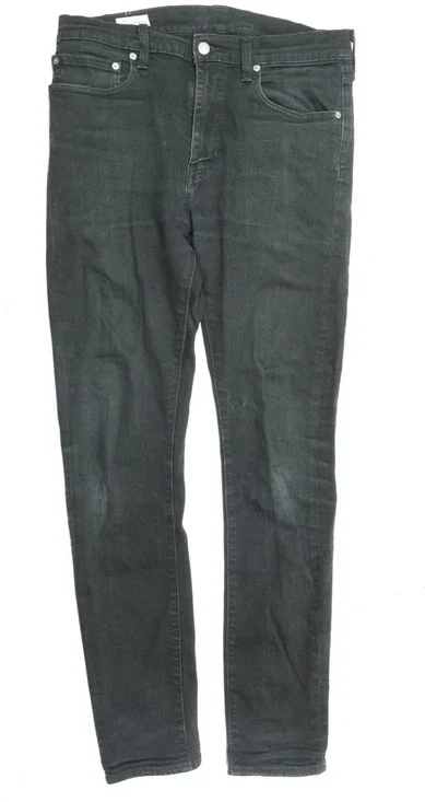 Levis Premium 510 Jeans Mens 34x34 Black Skinny Fit Tapered Leg Cotton Denim