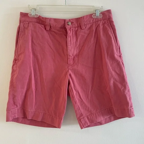 Polo Ralph Lauren classic 9” fit pink mens chino shorts size 31