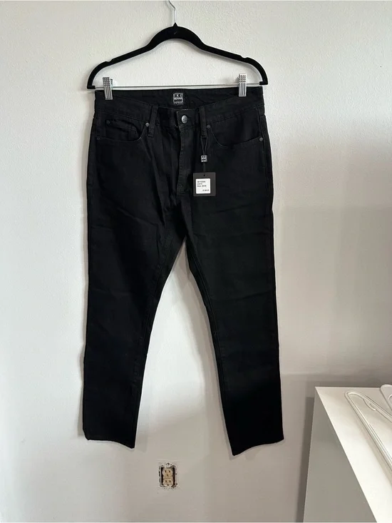 Ike Behar New York Men’s Onyx Black Slim Fit Stretch Jeans 30x30 NWT MSRP $128