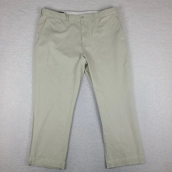 Polo Ralph Lauren Preston Pants Mens 40x30 Light Beige Chino Khakis 100% Cotton‎