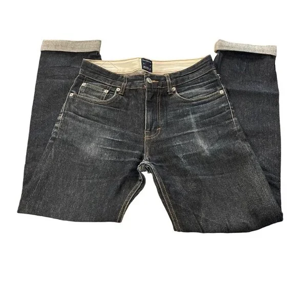Goodale The Tailored Tapered Jean dark wash worn-in size 31x32