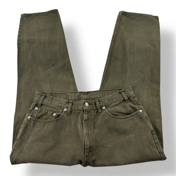 Levi's Moss Brown Cotton 550 Made in USA Jeans‎ Relaxed Fit Tapered Men's 34x29