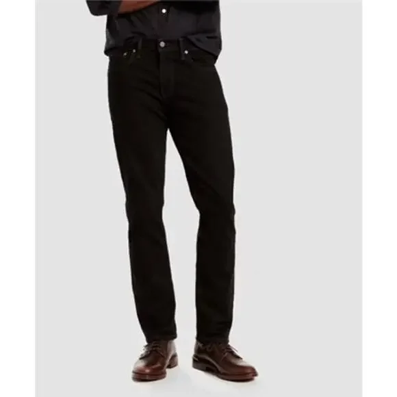 Levis Mens Slim Fit Black Denim Size 34x34