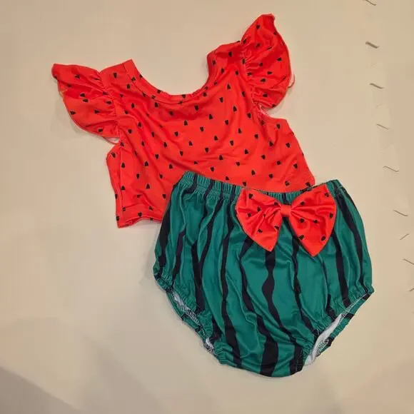 NWOT baby watermelon 2 piece‎ outfit sz 6-9 months