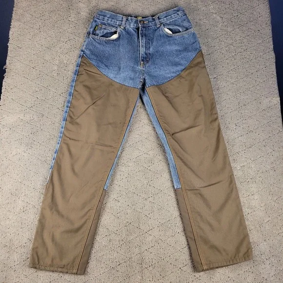 Cabelas Jeans Mens 34x32 Blue Brushguard Straight Leg Hunting Workwear Denim