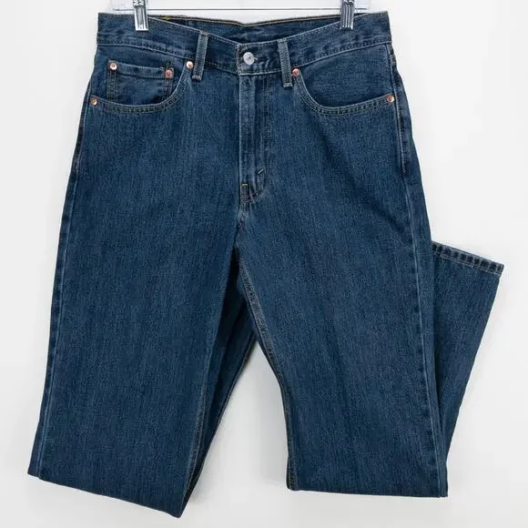 Levi’s 550 Relaxed Fit Straight Leg Jeans Men’s 31x34 Dark Wash Blue Workwear
