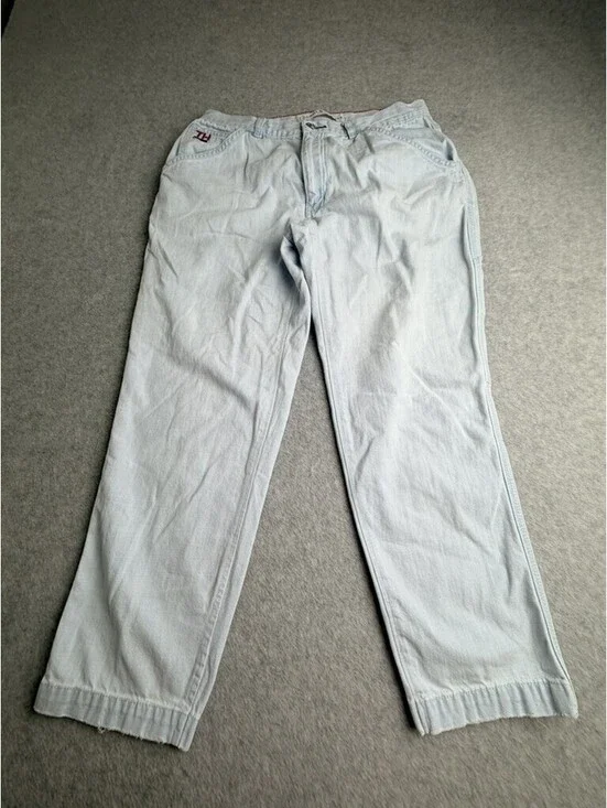 Tommy Hilfiger Mens Jeans W31 L29 Light Wash Blue Carpenter Workwear Relaxed Fit
