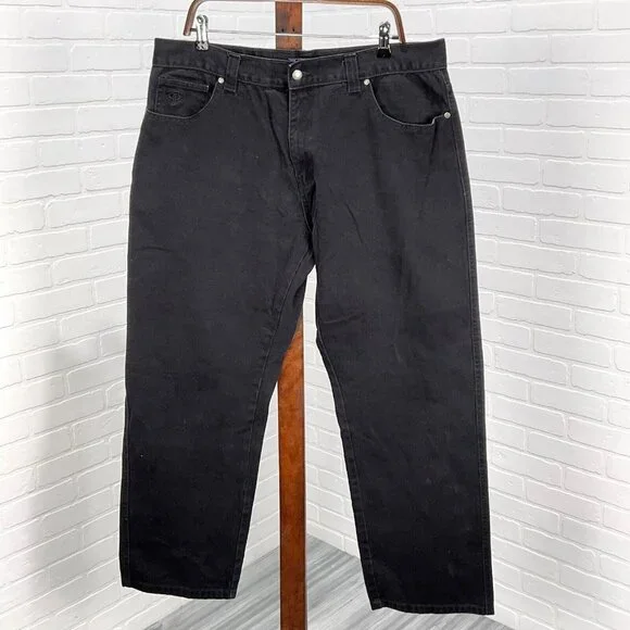 Pelle Pelle Jeans Men 40Wx34L ACT 37Wx31L Black‎ Straight Leg Cotton Retro VTG