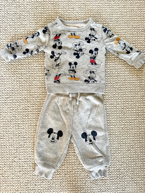 Baby Gap Mickey Mouse Lined Jogger Set | 12–18 Months