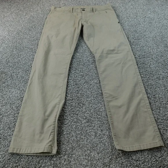 Oakley Pants Mens 38X32 Beige Tan Brown Chino Jeans Slim Straight Stretch Flex